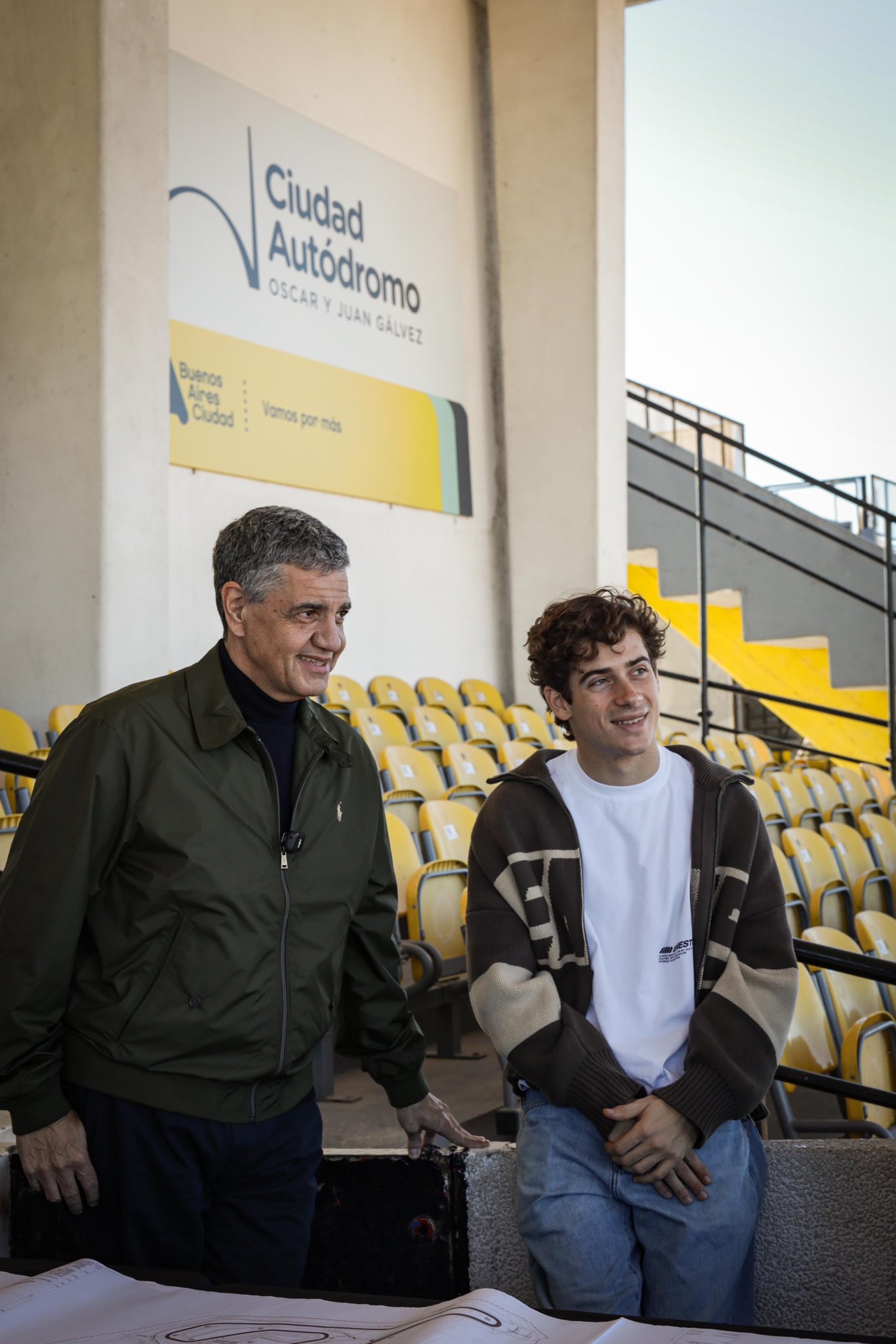 Jorge Macri y Franco Colapinto recorrieron las obras del nuevo Autódromo
