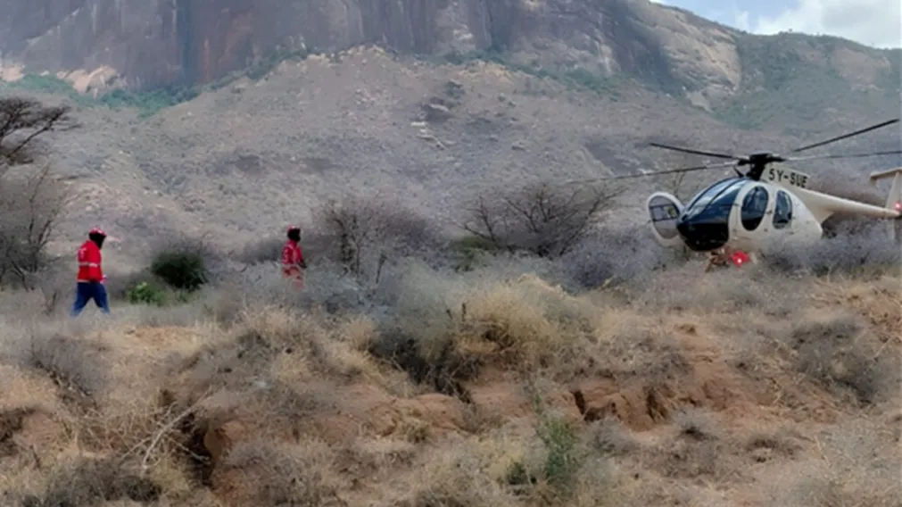 ¡VIDEO! En un safari en Kenia un helicóptero se estrelló y murieron 7 personas