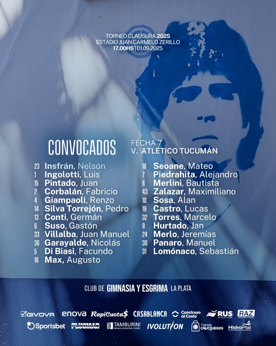 Con el regreso de Hurtado y Piedrahita, los citados de Gimnasia para volver al triunfo