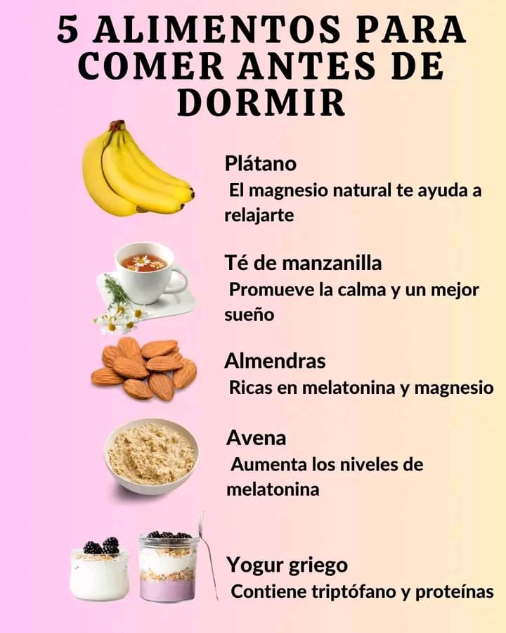 Alimentos que ayudan a un buen descanso