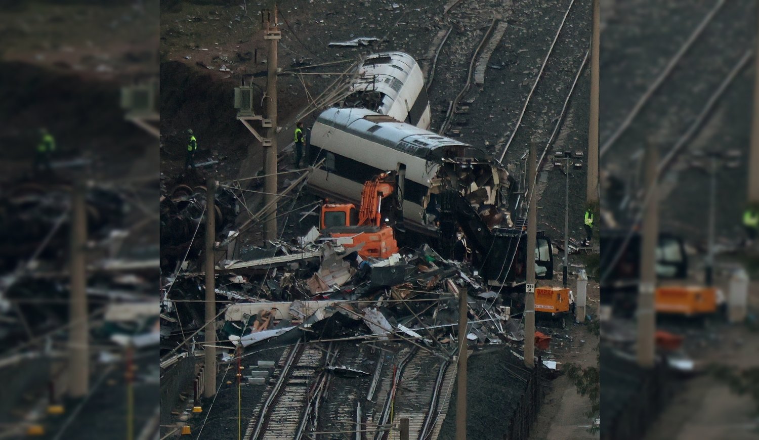 Otro tren choc&oacute; contra una gr&uacute;a en Espa&ntilde;a
